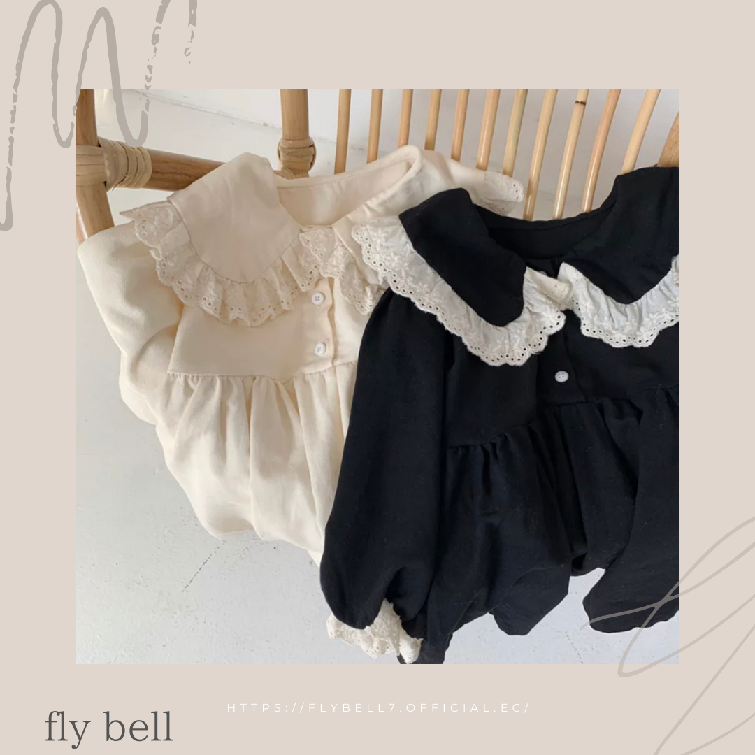 レースビッグカラーワンピース 海外子供服 レース プチプラ 女の子 ガール ワンピース 海外子供服 Fly Bell Import Select Shop