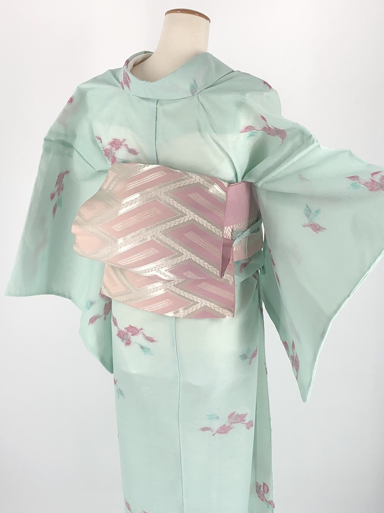 名古屋帯 なごや帯 可愛い名古屋帯 中古 リサイクル帯 おうち着物 Vintage Kimono 花葉屋