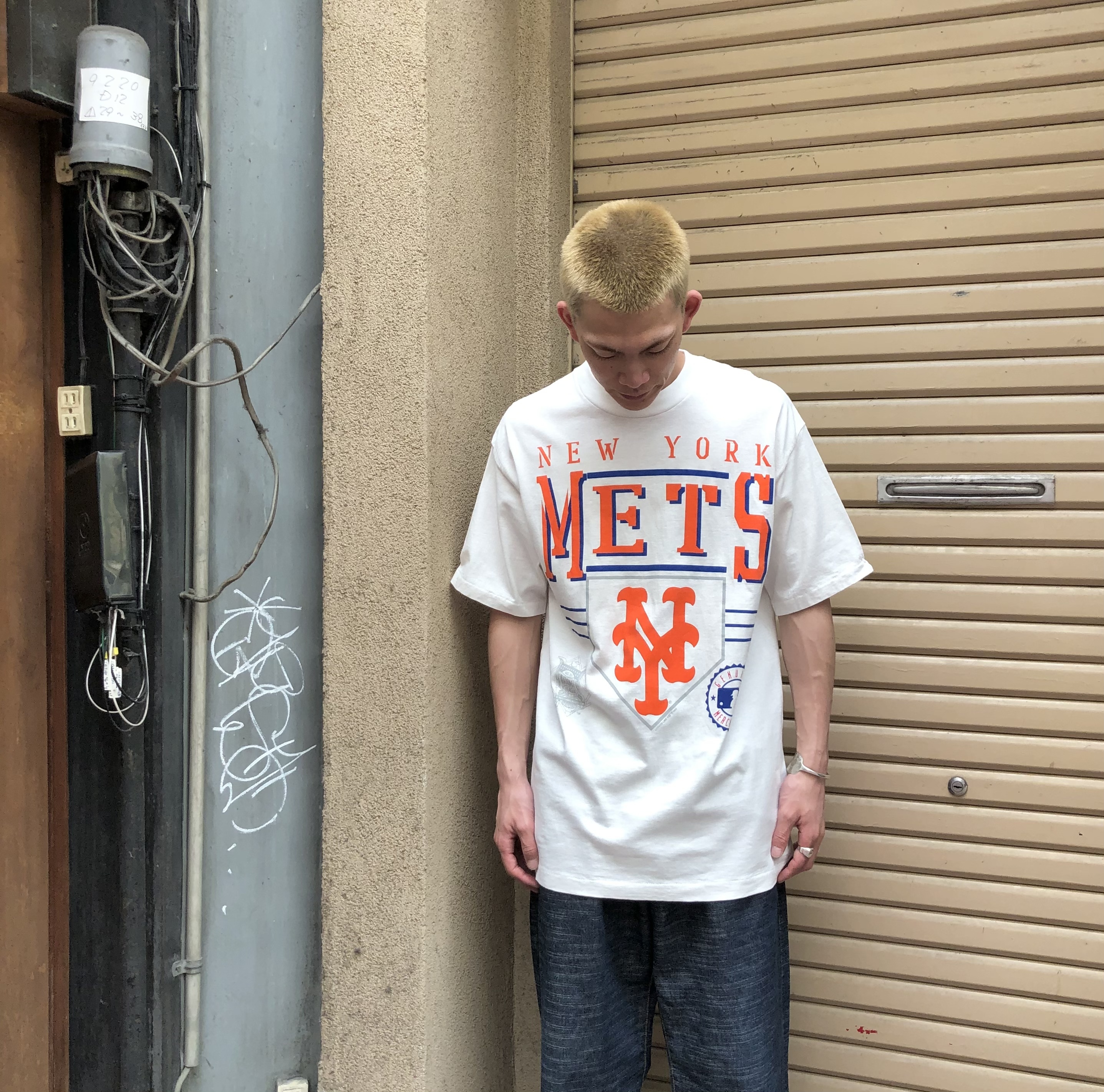 90 S New York Mets Print T Shirt Usa製 古着屋キカザル