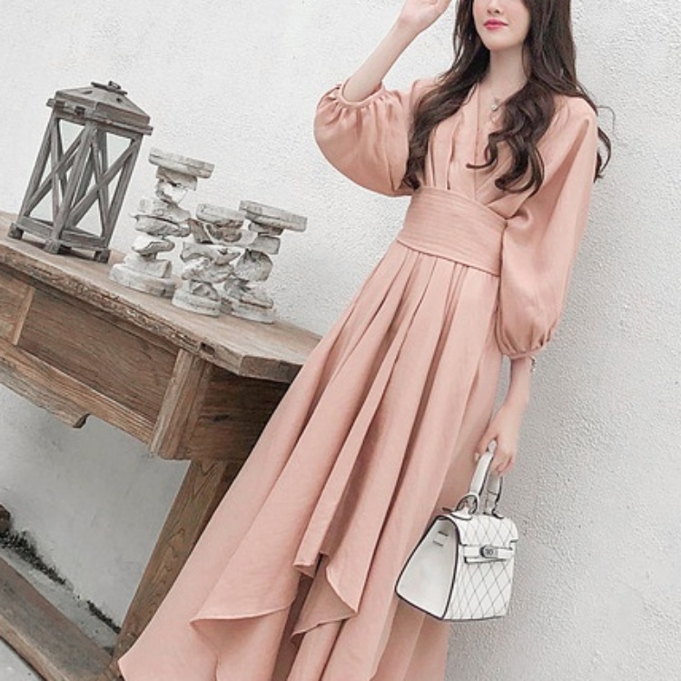 ピンクドレープワンピース Op257 Mimipecher ミミペシェ