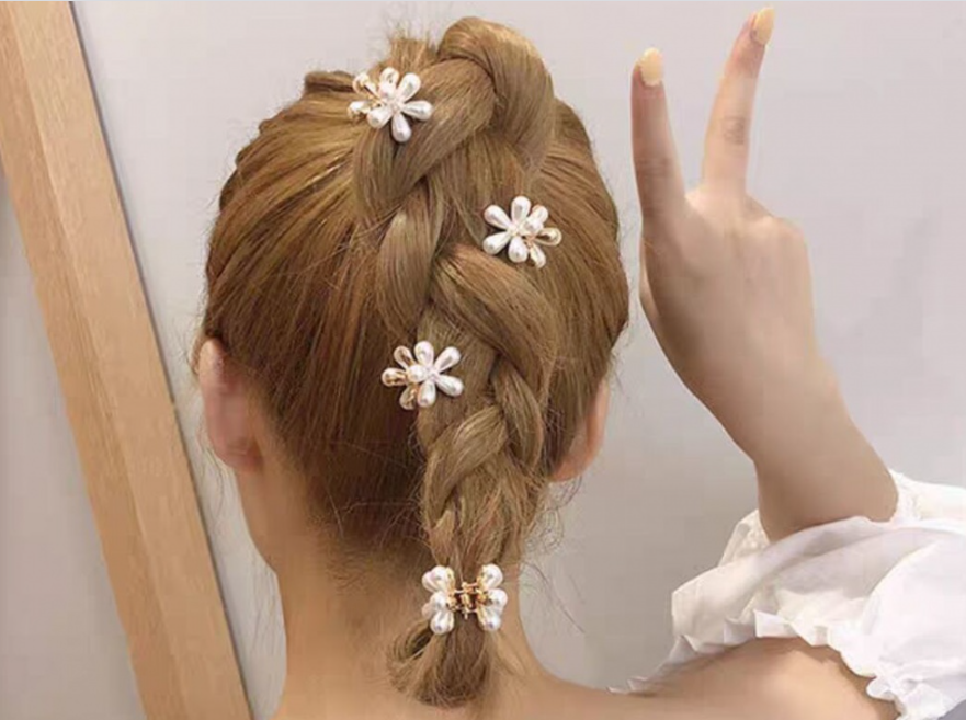 小さなお花がかわいい 小花 ヘアクリップ アクセサリー アクセサリー ヘアアクセサリークリップ 花 小花 5コセット 髪飾り レディース キッズ 結婚式 二次会 七五三 発表会 謝恩会 デイリーコーデ フォーマル 送料無料 韓国レディース キッズファッション
