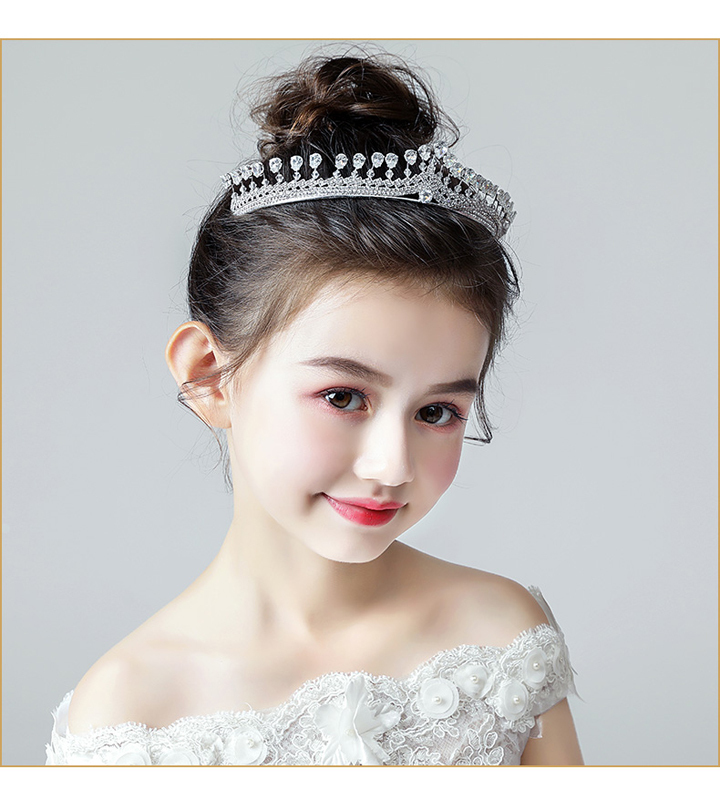 クリスタル ラインストーン 子ども用王冠 カチューシャ ヘアーアクセサリー 髪飾り ヘッドドレス キッズ 結婚式 ウェディング フォーマル 和装 入学式 入園式 披露宴 結婚式 子ども 発表会 Elegant