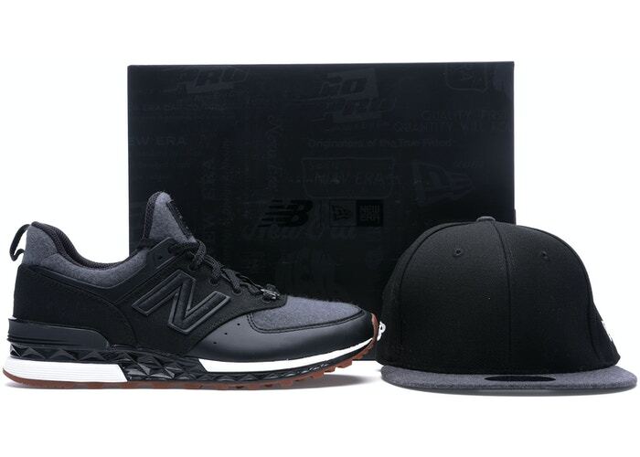 new balance 574 sport new era black grey