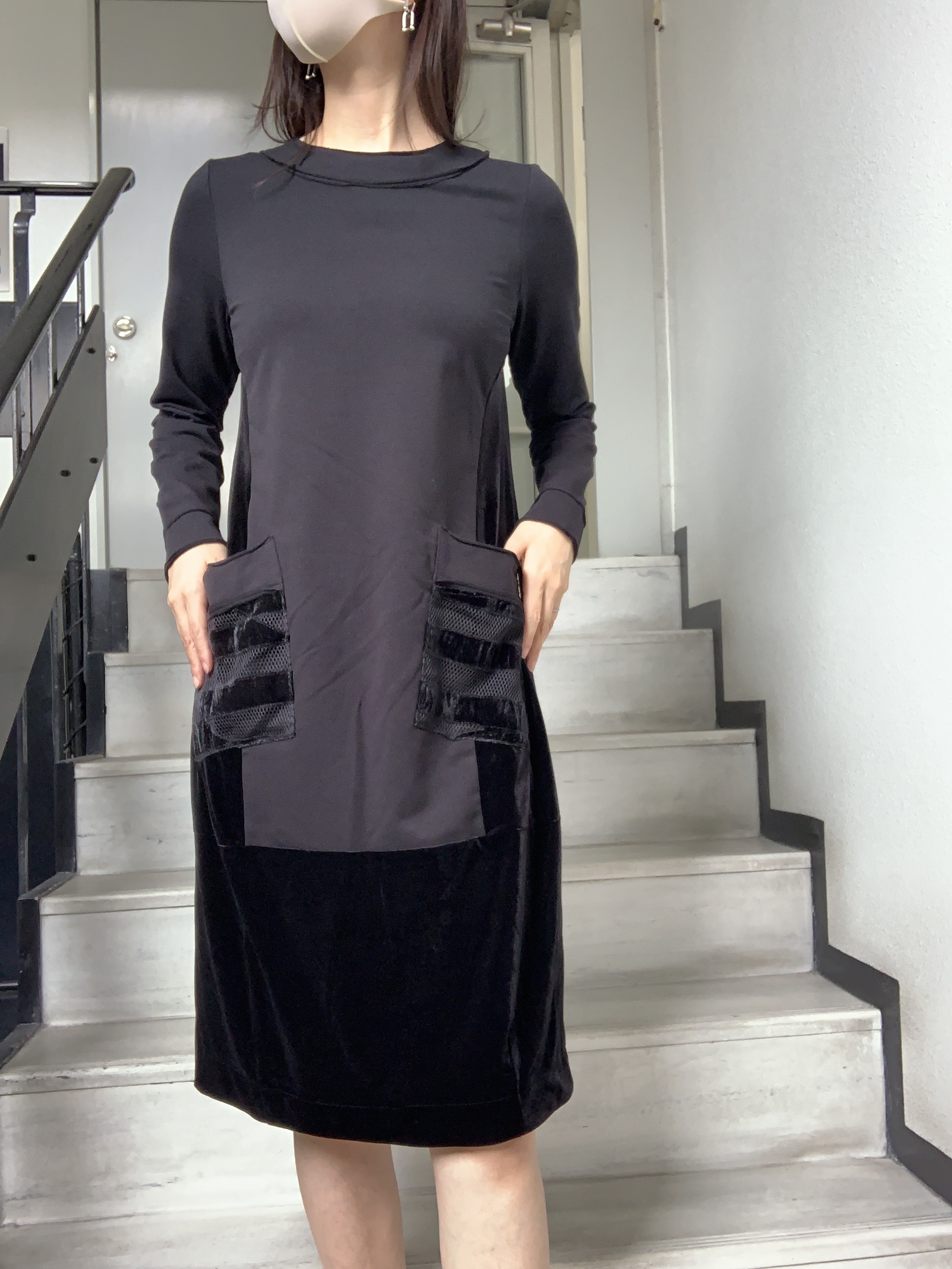 Donee Da Sogno ベロア切り替えジャージワンピース 130 494 フクハラ