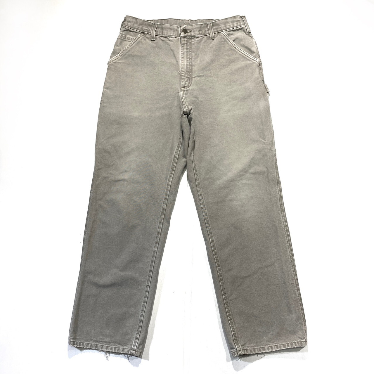 Carhartt カーハート ダック地 ペインター ワークパンツ メンズw33相当 ライトグレー グレージュ 古着 ロングパンツ All15 Cave 古着屋 公式 古着通販サイト