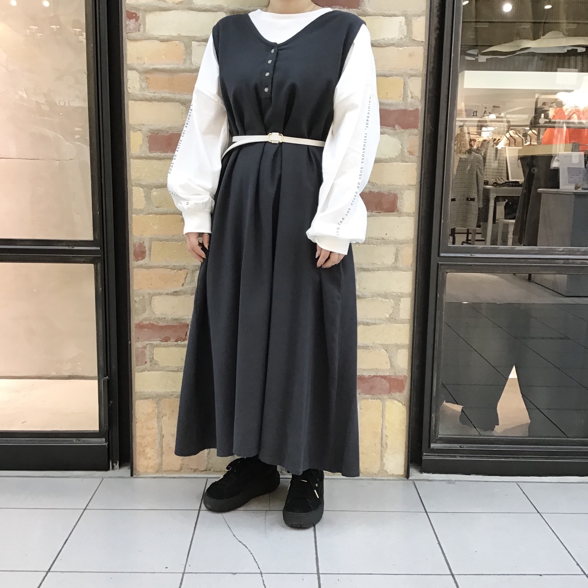 コットン起毛ワンピース Cof9497 Jolie