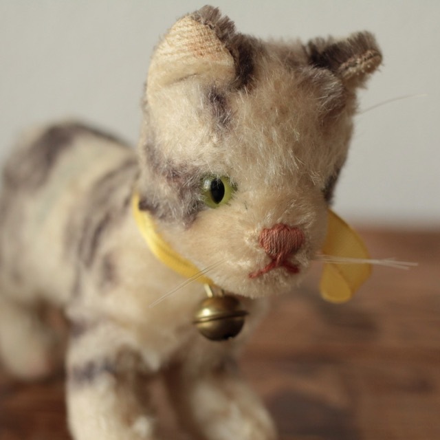 n28]アンティークシュタイフ 猫 ネコのタビー Tabby 10cm  .usagi