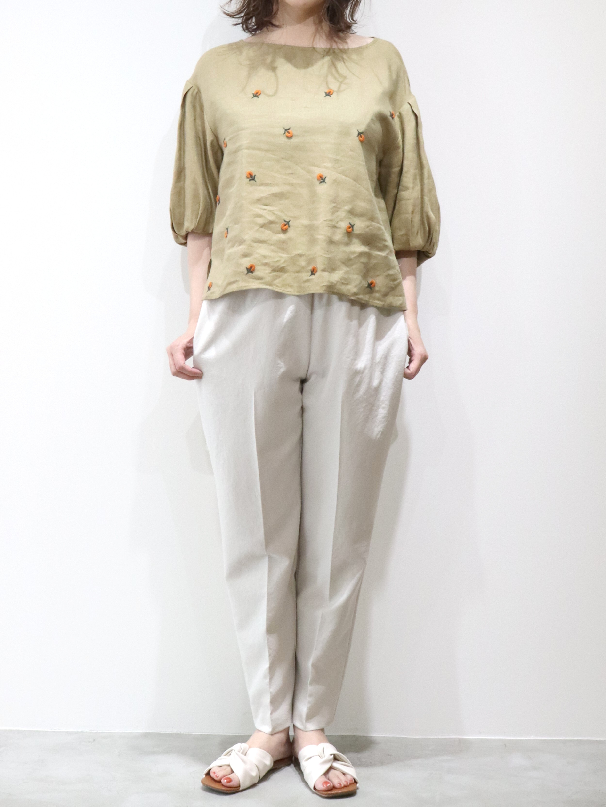 オンケミフラワーリネンブラウス Cucina オンラインショップ