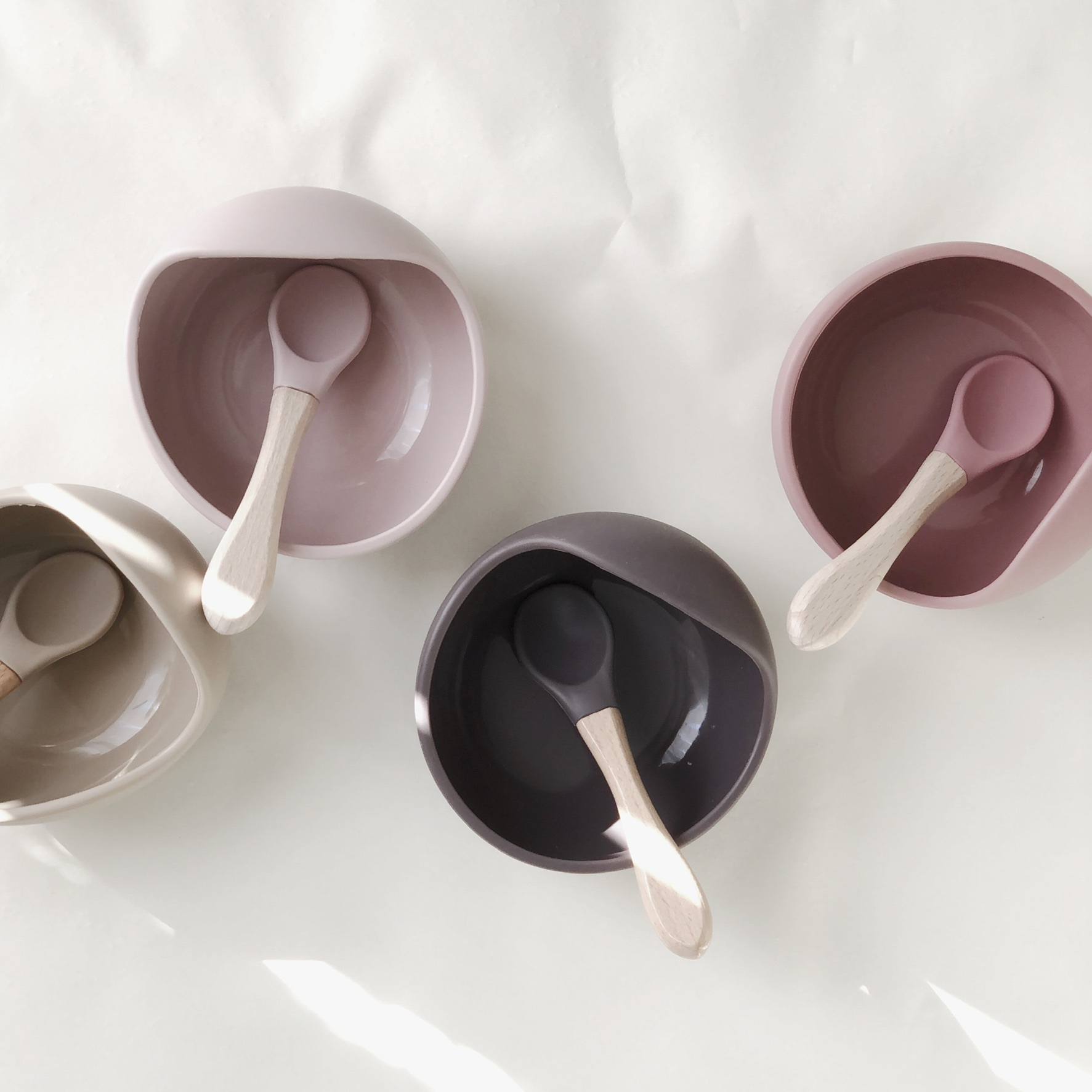 Silicone3set Bowl Spoon Bibs シリコングッズ3セット U Andel