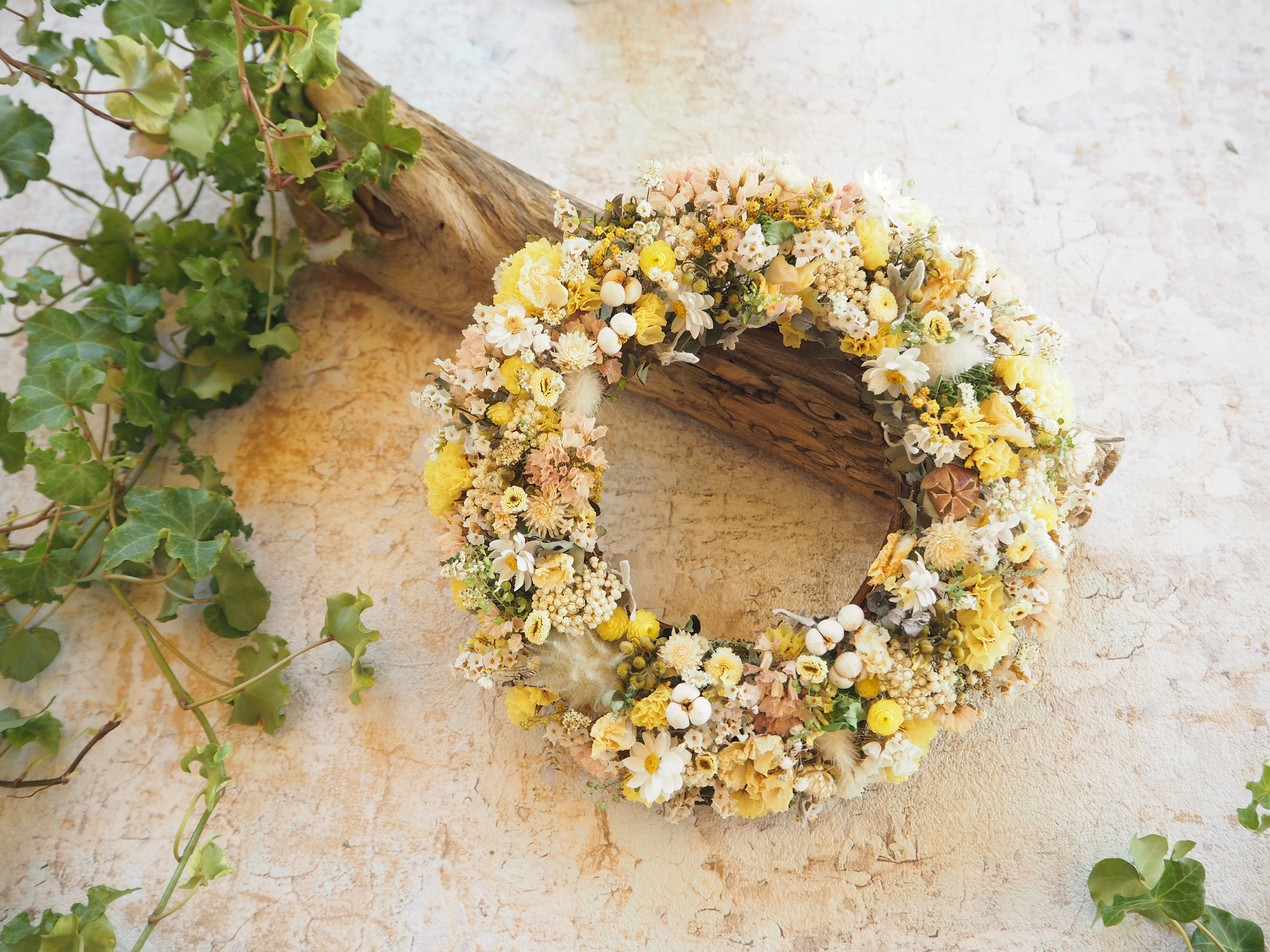 ドライフラワーリース ーwarmthー Atelier Ibuki