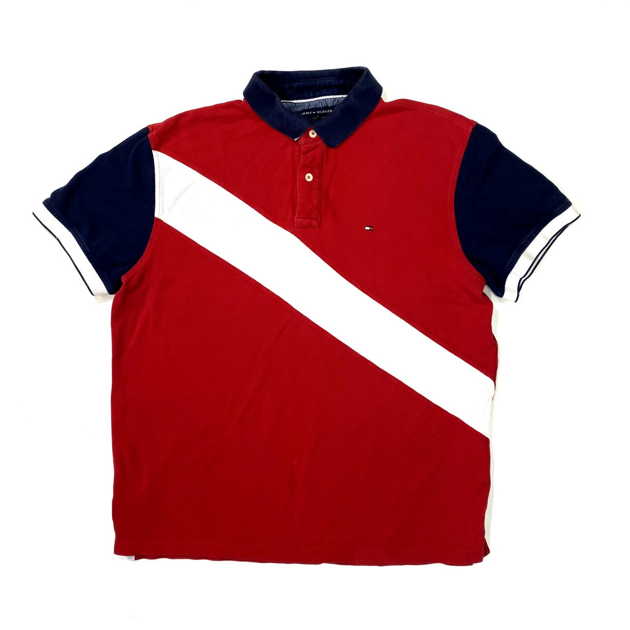 Tommy Hilfiger トミーヒルフィガー Custom Fit ポロシャツ メンズxl 古着 レッド 赤色 ポロシャツ Sa Al2109 Cave 古着屋 公式 古着通販サイト