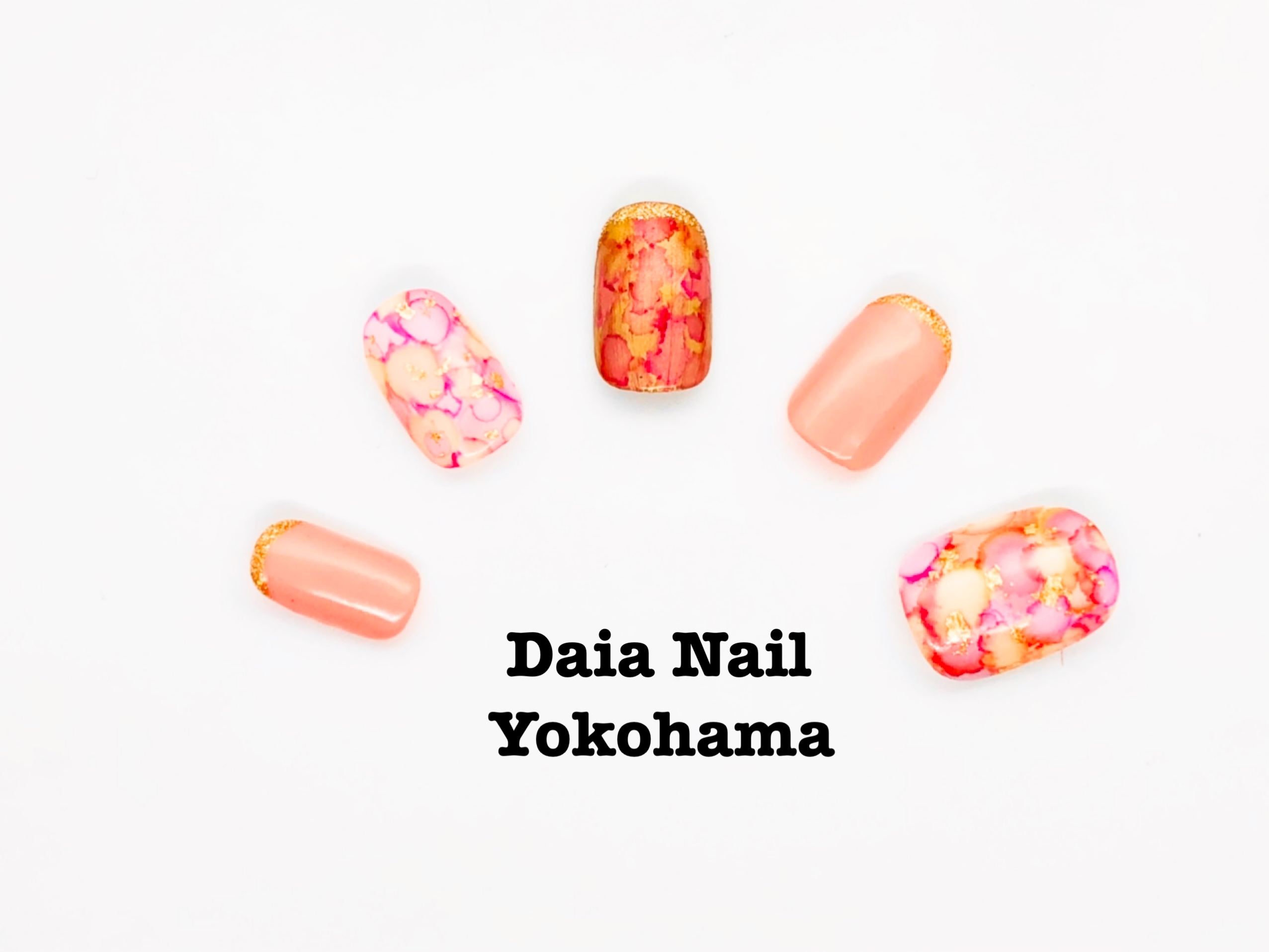 マーブルピンクネイル Daia Nail Yokohama