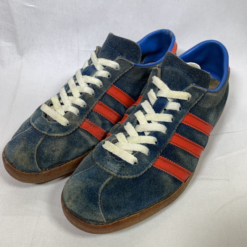 70 S Adidas Dublin アディダス ダブリン スエードスニーカー オリジナル 都市シリーズ City Series ネイビー オレンジ 26cm位 ルーマニア製 レア 希少 ヴィンテージ Ba 13 Rm1752h Agito Vintage