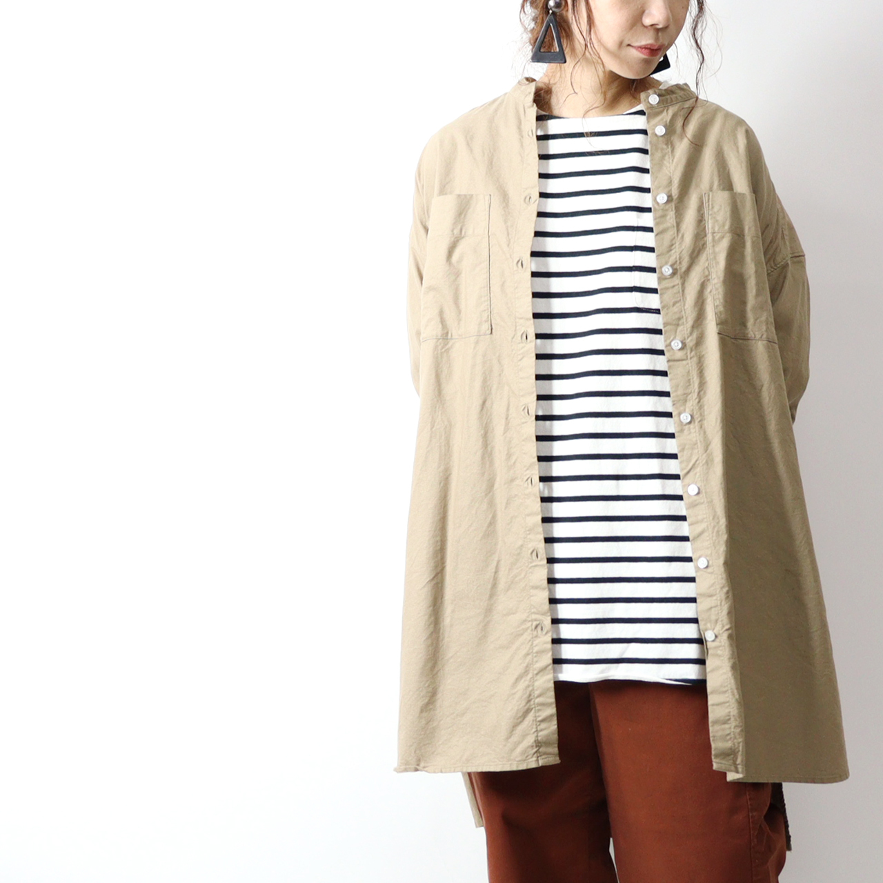 週末限定プライス 11 3まで Sun Valley サンバレー 全7色 Urnis 別注 オックス 日本製品染 長袖 シャツ ワンピース No 008 037 Sk レディ ス Urnis