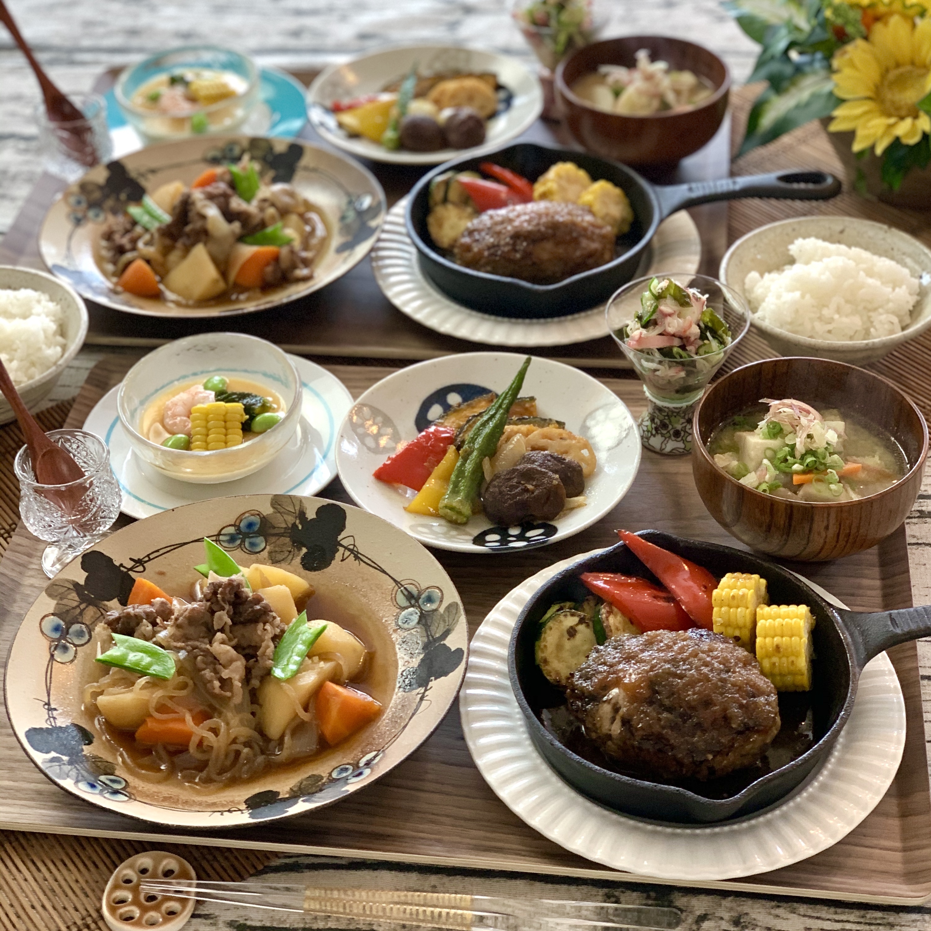 おろしハンバーグや肉じゃがなど全6品献立まとめ 料理教室 Ohana Kitchen