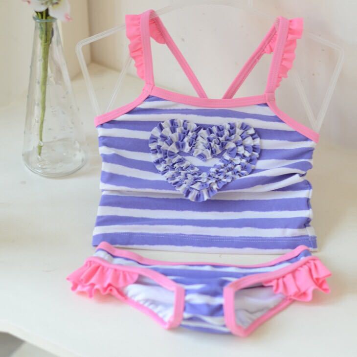 送料無料 ベビー 水着 キッズ 水着 子供服 水着 女の子 水着 ボーダー柄 子供服 Cocobebe Base店 ベビードレス 退院着 2way ベビースタイ 水着 ベビースーツ コスチューム