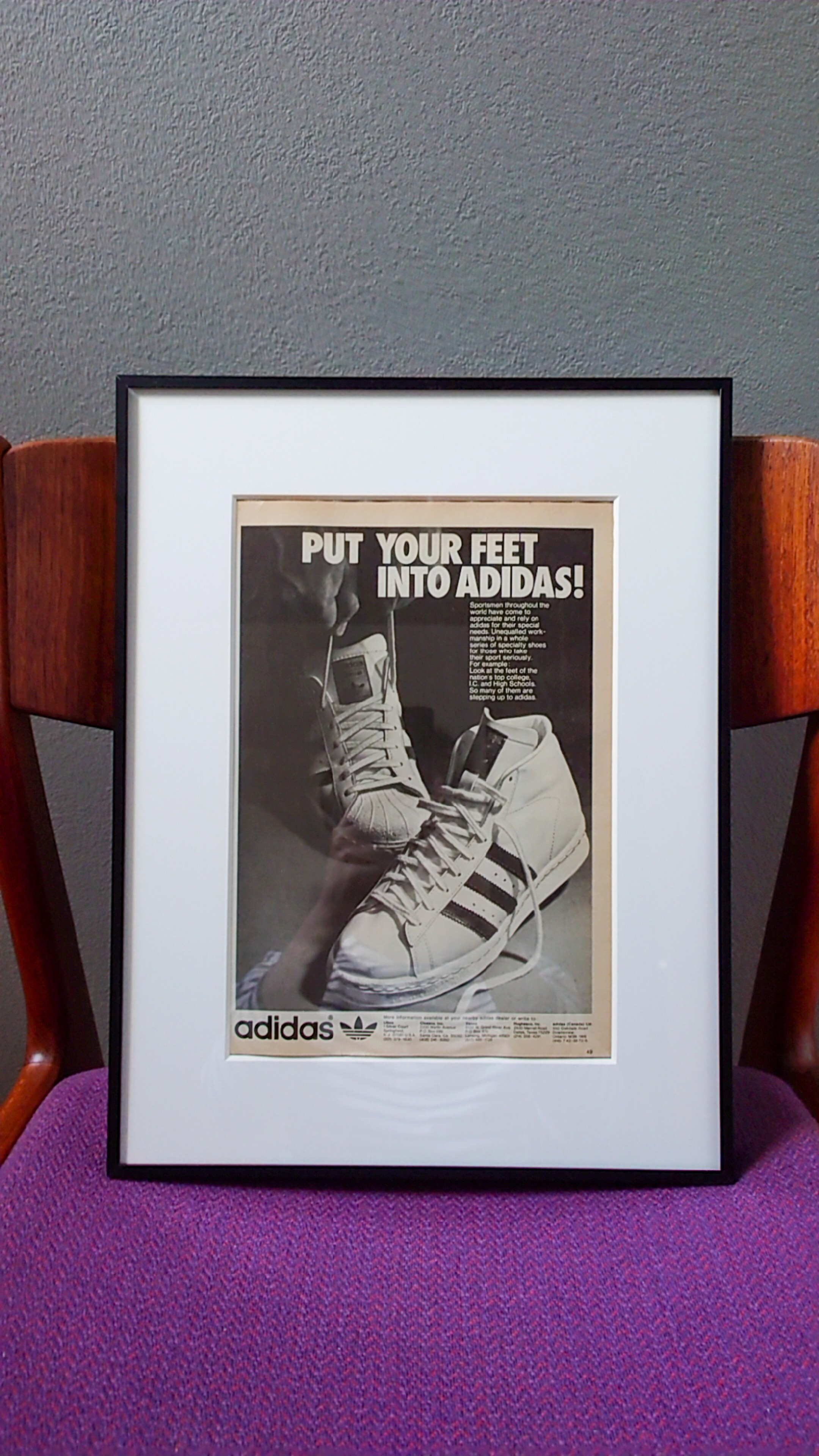 1975 Adidas アディダス スーパースター スニーカー アドバタイジング ポスター Ad 広告 アート ヴィンテージ 07 Vintage セブン ヴィンテージ ヴィンテージ セレクト オンライン ストア