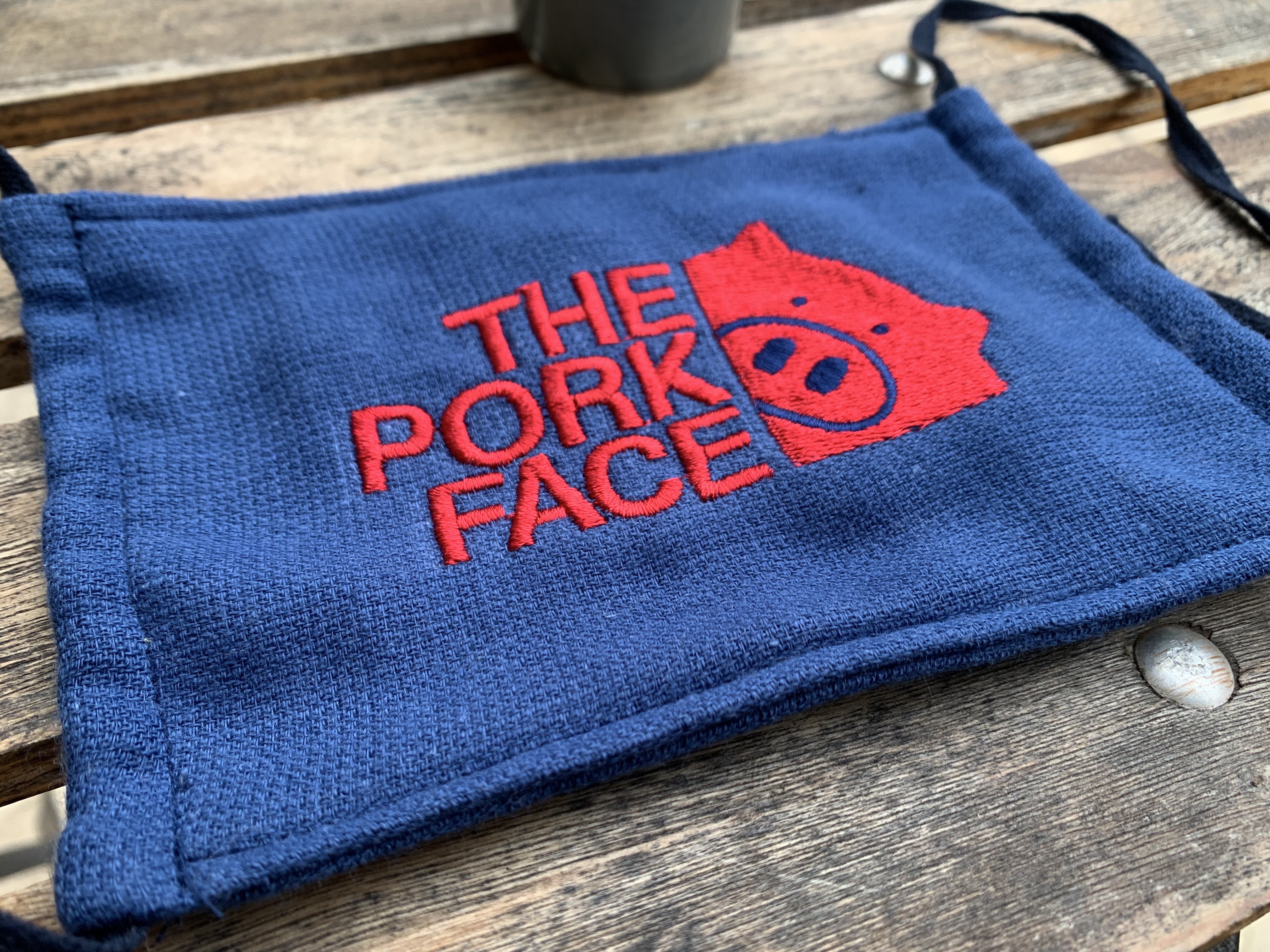 The Pork Face 泉州タオルマスク フィルターポケット付 洗濯可 刺繍入 3カラー デカイtシャツ屋さん