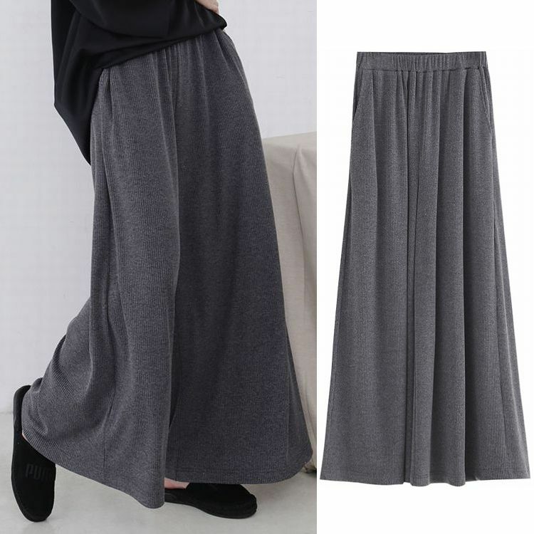 レディース ニット ワイドパンツ ガウチョパンツ ハイウエスト 美シルエット 春コーデ Women S High Waist Wide Leg Pants Knit Trousers Dct Value Rave Notice バリューレイヴノーティス 韓国ファッションやハワイアンジュエリーなど海外通販