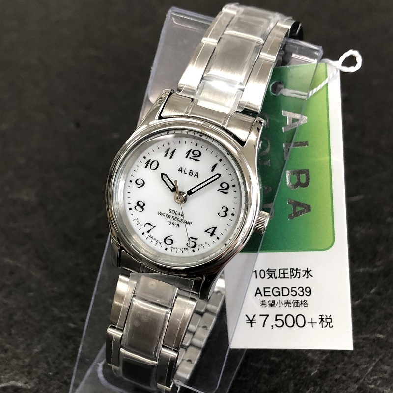 Seiko Alba レディース ソーラー腕時計 10気圧防水 Aegd539 セイコーアルバ正規品 栗田時計店