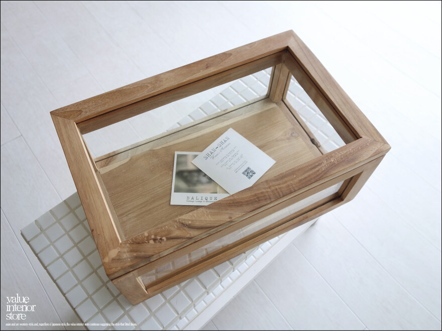 チーク無垢材 コレクションケースtah ショーケース 木製ガラスケース シンプル 手作り ナチュラル 什器 天然木 三大銘木 送料無料 Valuestore