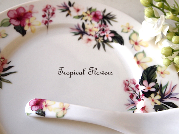 水彩 トロピカルフラワー Tropicalflowers Aサイズ ポーセラーツ用転写紙 南国花 ポーセラーツ転写紙販売 Sonchic ソンシック Cherrys Sc