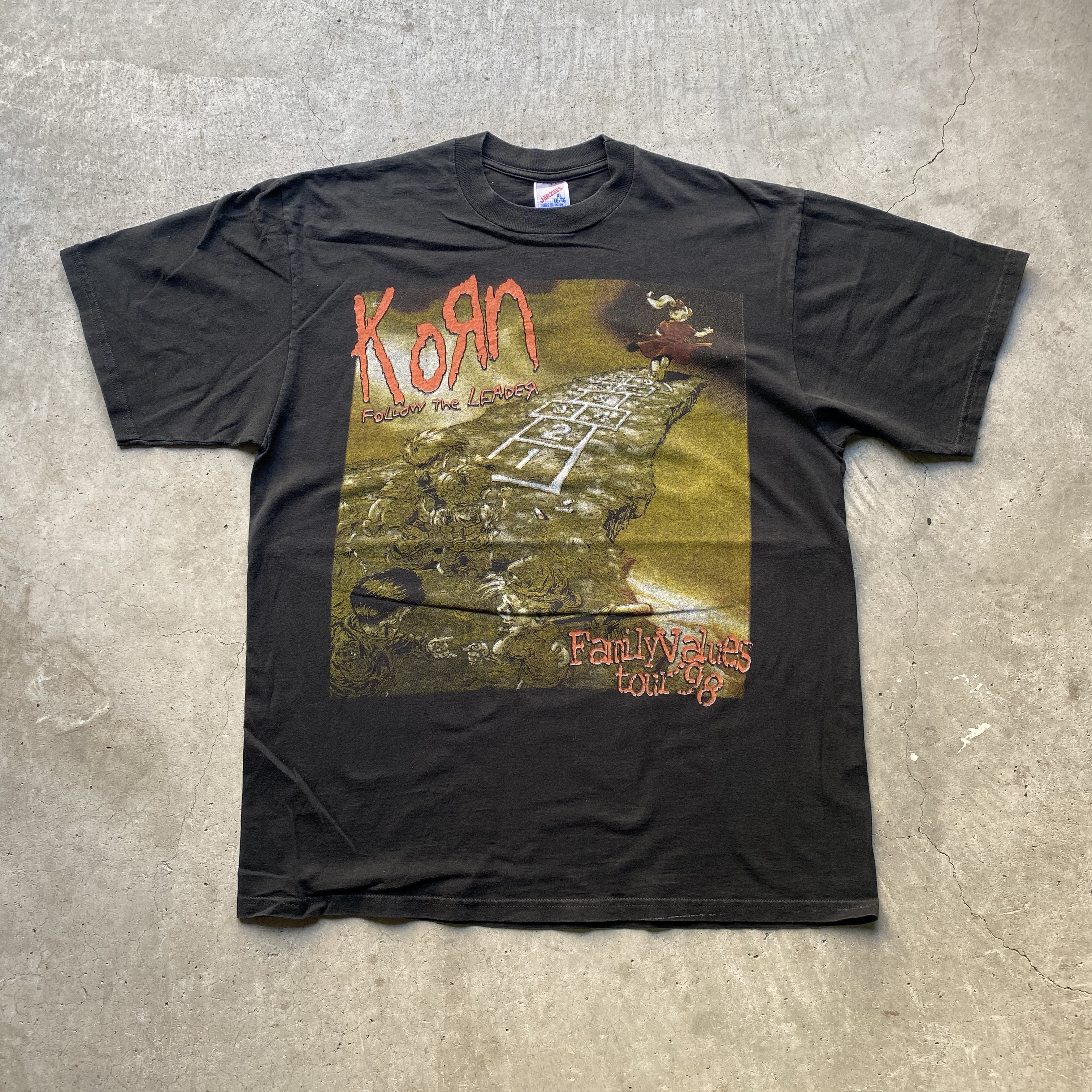 90年代 Korn コーン Family Values Tour ツアーtシャツ バンドtシャツ ヴィンテージ メンズxl 古着 Tシャツ Cave 古着屋 公式 古着通販サイト