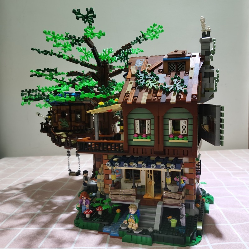 ツリーハウス 水車 レゴ互換 ブロック 教育 木 レンガセット ビルディングブロック General0stor
