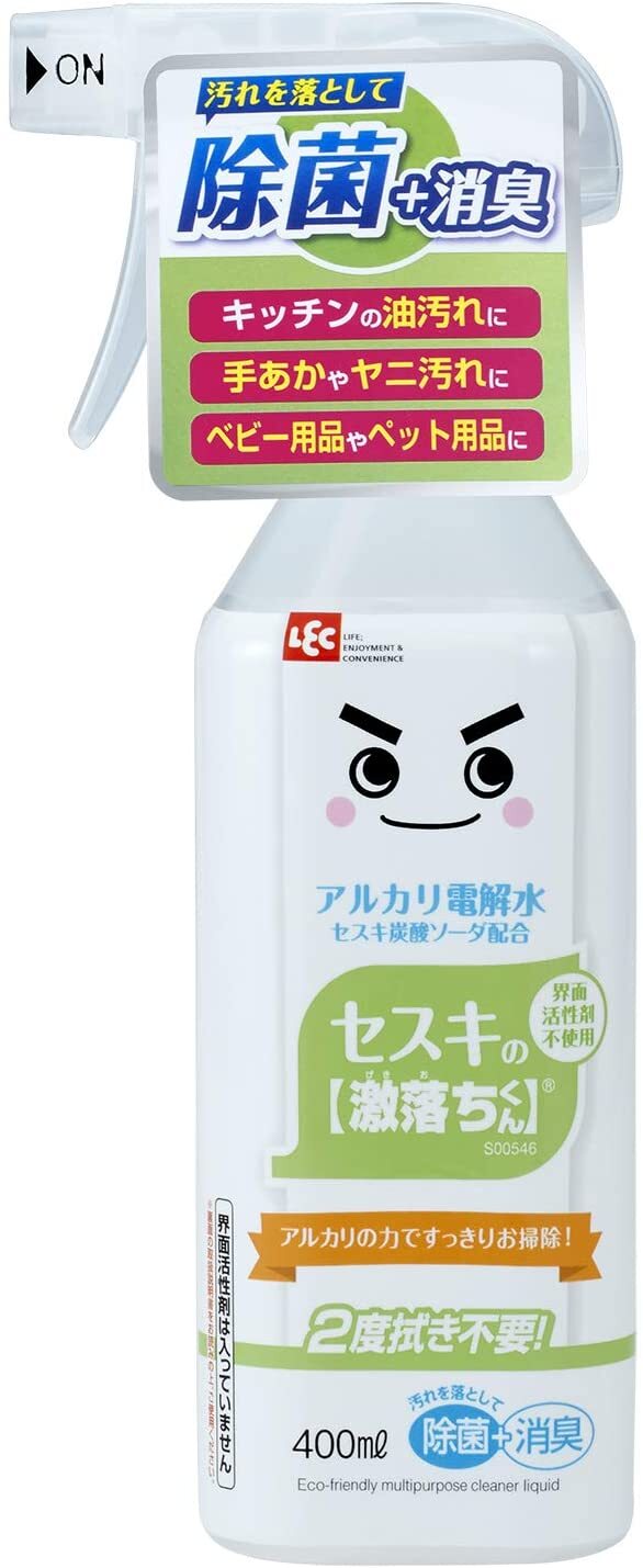 送料無料 レック セスキの激落ちくん 400ml スプレー 洗剤 セスキ炭酸ソーダ 清潔 洗浄 除菌 消臭 アルカリ電解水 安心 安全 2度拭き不要 Ideal Store