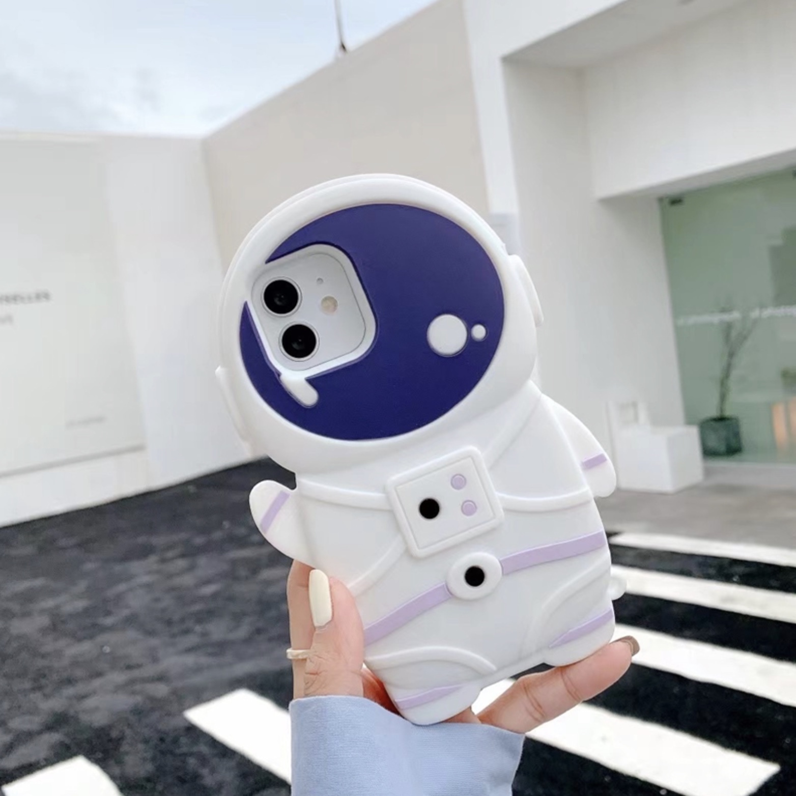 デフォルメ ポップで かわいい 宇宙飛行士 Iphoneケース 立体 シリコン キャラクター アストロノーツ スマホカバー 学生 Lamitte Deco トレンド 韓国ファッション ショップ