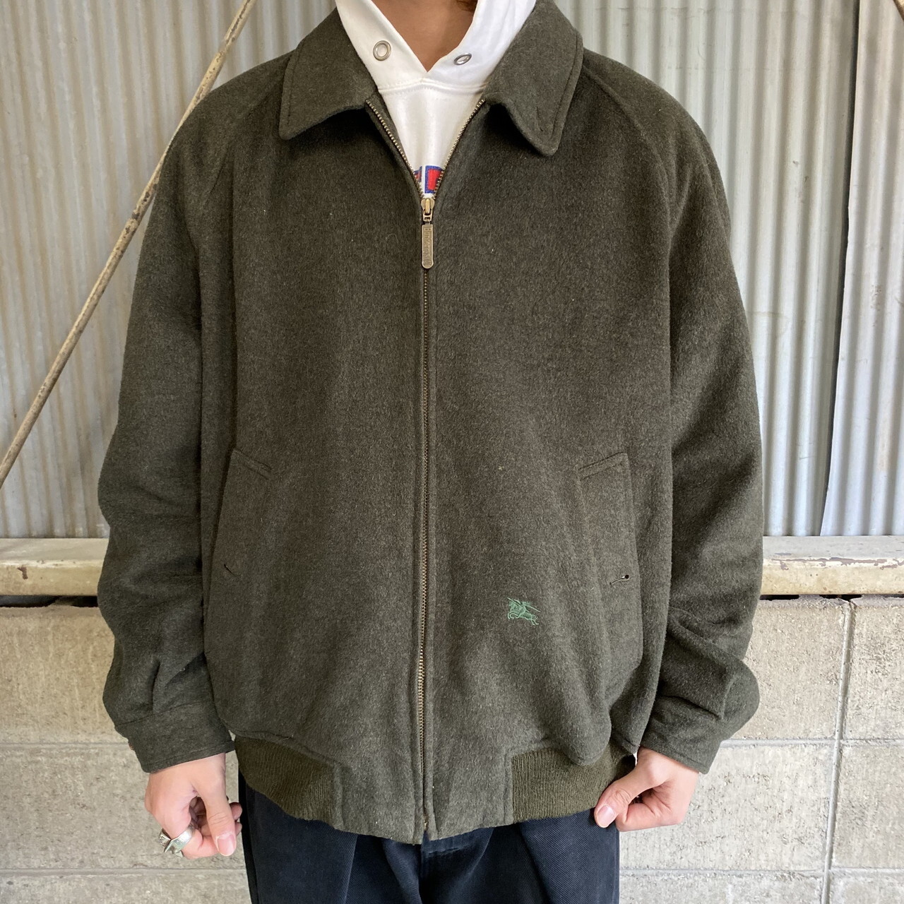 スペイン製 ビンテージ Burberry S バーバリー ウールスポーツジャケット メンズl相当 古着 裏地バーバリーチェック ヴィンテージ カーキ モスグリーン スイングトップ ブルゾン ジャケット Al Cave 古着屋 公式 古着通販サイト
