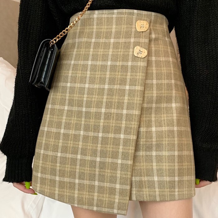 ミニスカート 韓国ファッション 10代 代 30代 40代 50代 タイト チェック柄 スカートミニ 春 夏 秋 デート 女子会 通学服 通勤服 Ol 大学生 高校生 韓国の可愛いレディースアパレルのセレクトショップ Kilalion キラリオン