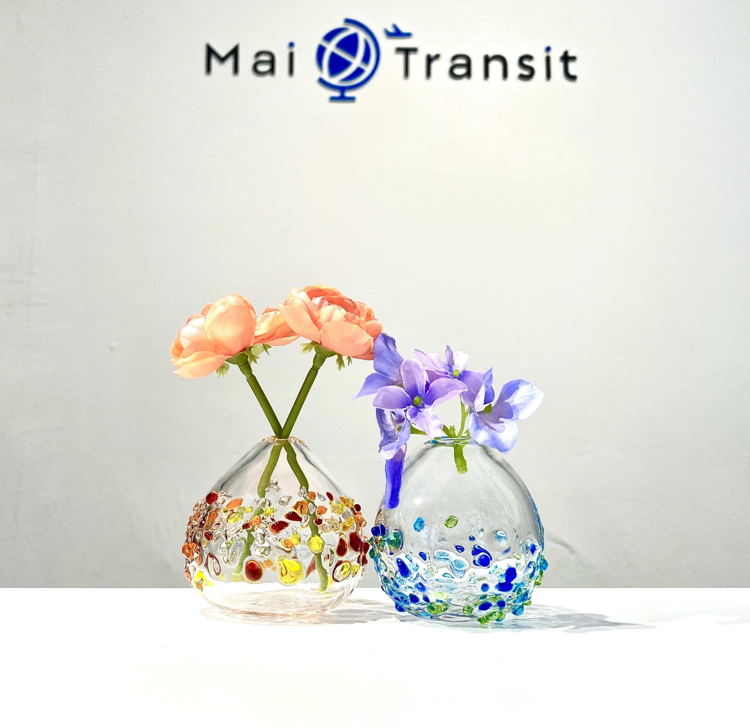 一輪挿し 花器 花瓶 琉球ガラス ガラス 沖縄 かわいい おしゃれ 美しい フラワーベース Maitransit マイトランジット