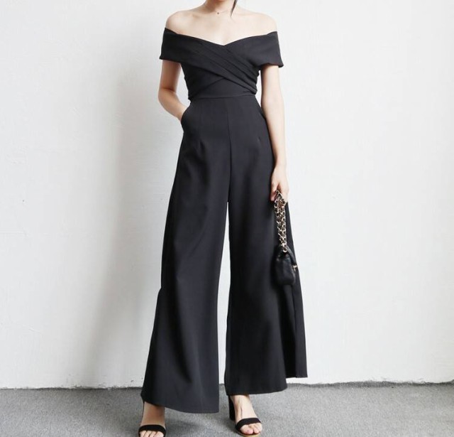 パーティードレス パンツ 結婚式のお呼ばれ30代 パンツ パンツドレス 黒 かっこいいパンツドレス 結婚式 お呼ばれドレス 代 30代 40代 Manajily オルチャン 韓国 プチプラレディースファッション
