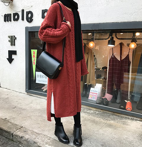 ニットワンピ 冬のデートにピッタリ 暖かくて可愛いロングニットワンピース Hdfks Marron マロン レディース 可愛いワンピース ドレス トップス サンダル など