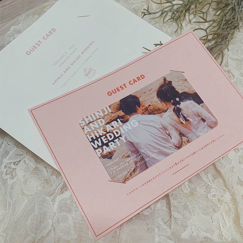 Photo ゲストカード Futura ハガキサイズ 1部 90円 Mayc Wedding