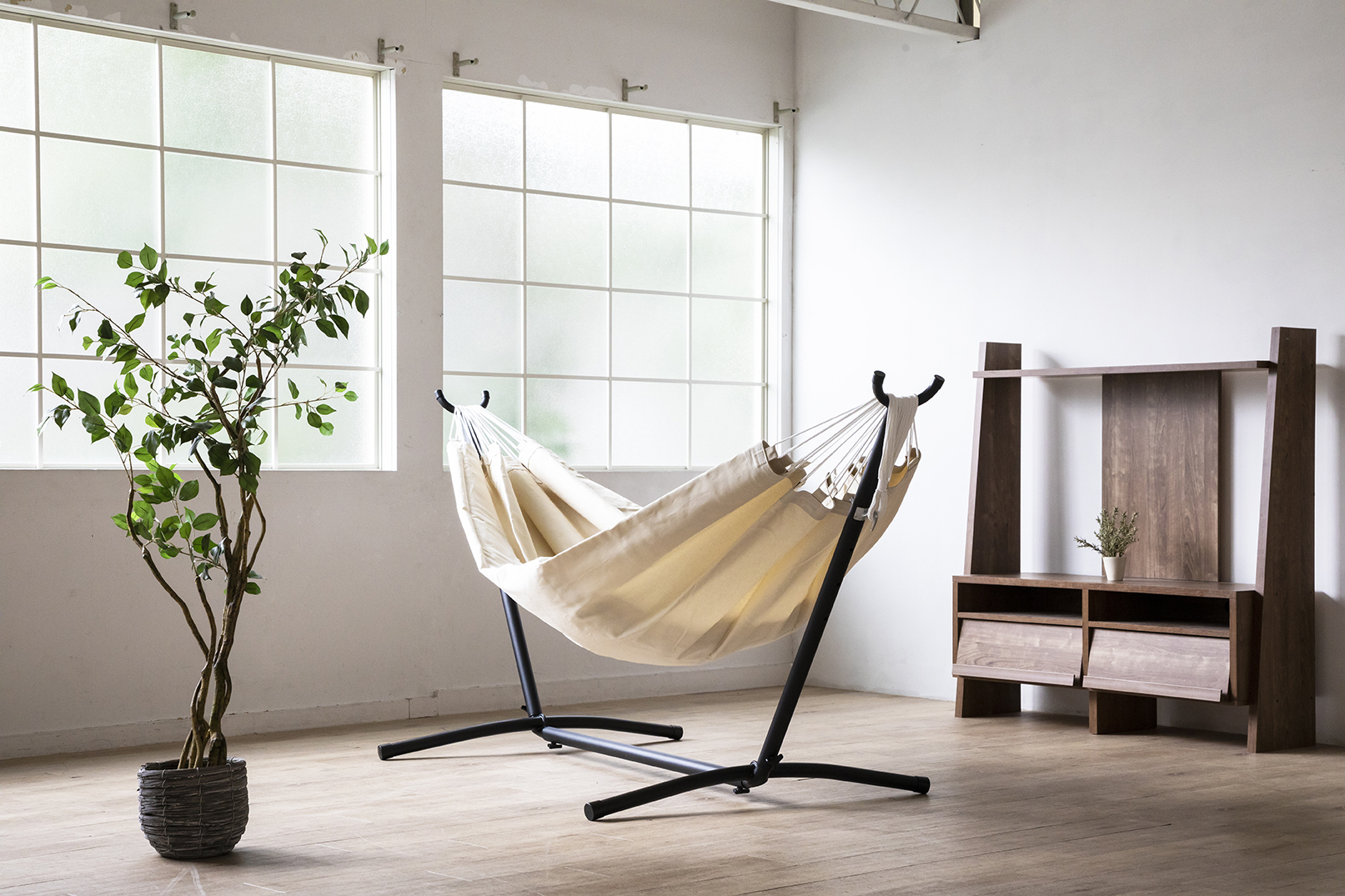 デニム地ハンモック ベージュ 手作りハンモック専門店 World Hammock ワールドハンモック株式会社