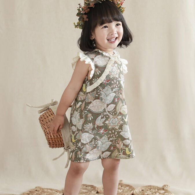 先行予約 チャイナドレス風ワンピース Ss 春夏 韓国子供服 子供服のmurababy