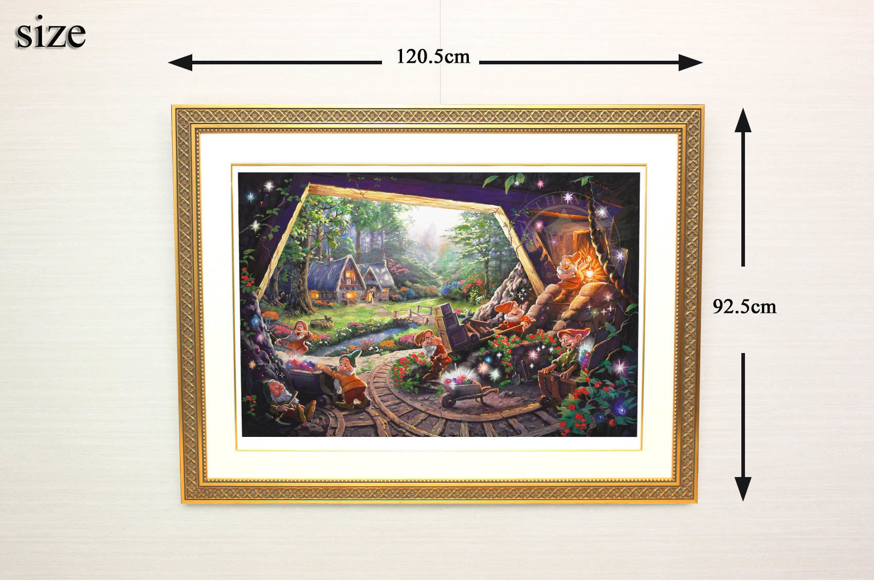 ディズニー絵画 白雪姫と七人の小人 作品証明書 展示用フック付ジークレ インテリア アート Disney 絵画インテリア ディズニー 絵画 ポスター