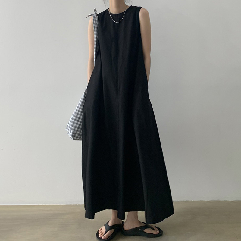 21ss ブラックロングワンピース 韓国レディースファッション通販 Krex ケーレックス