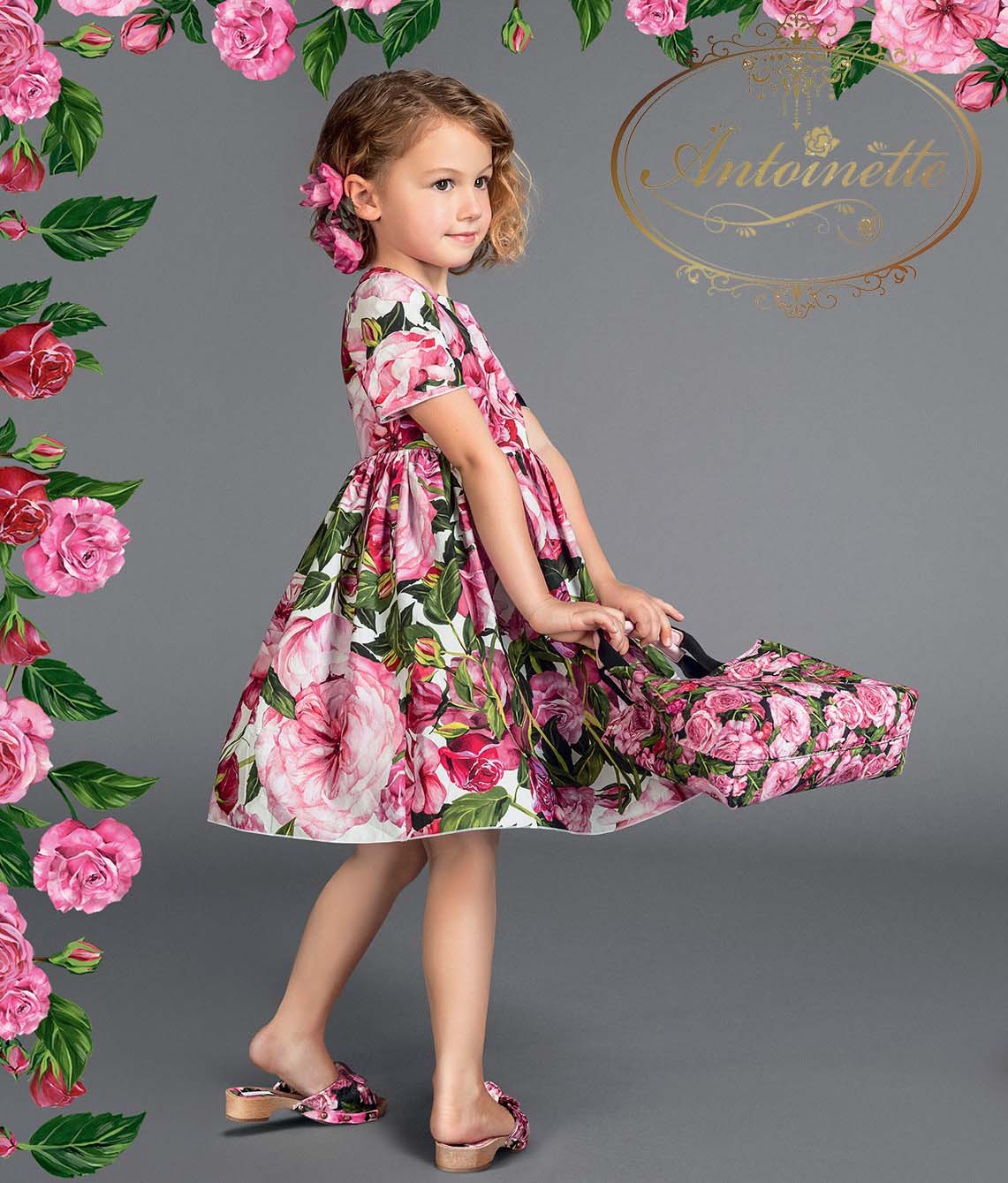 キッズ ワンピース ピンク 半袖 子供服 女の子 ワンピ 花柄 ドレス 子ども服 春 夏 110 160cm Antoinette