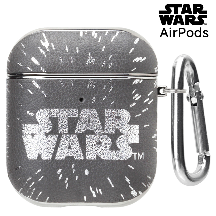 Airpods ディズニー スターウォーズ エアーポッズ カラビナ付き Puレザー ケース ソフトケース ソフト キャラクター ロゴ ブラック Star Wars かわいい エアーポッズケース カバー イヤホン Airpodsケース 収納ケース ワイヤレスイヤホン 保護カバー 保護 S Pg 7h857 Stars