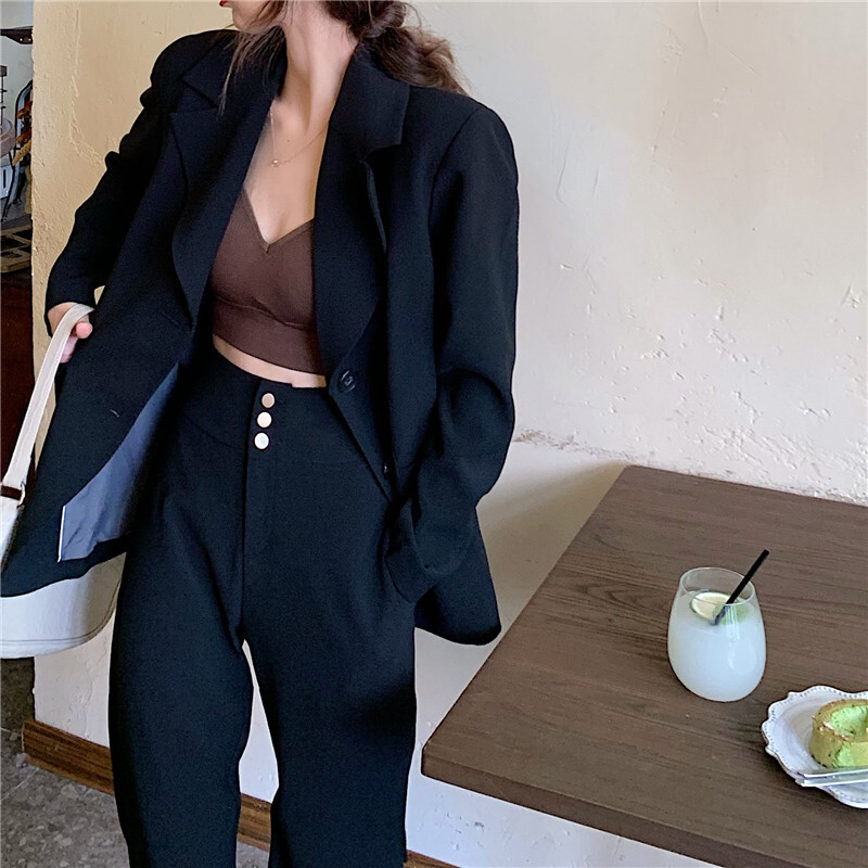 格安人気 大人気 Venus ベルト付きパンツスーツセット 2色 希少 大人気 Studenjoy Com