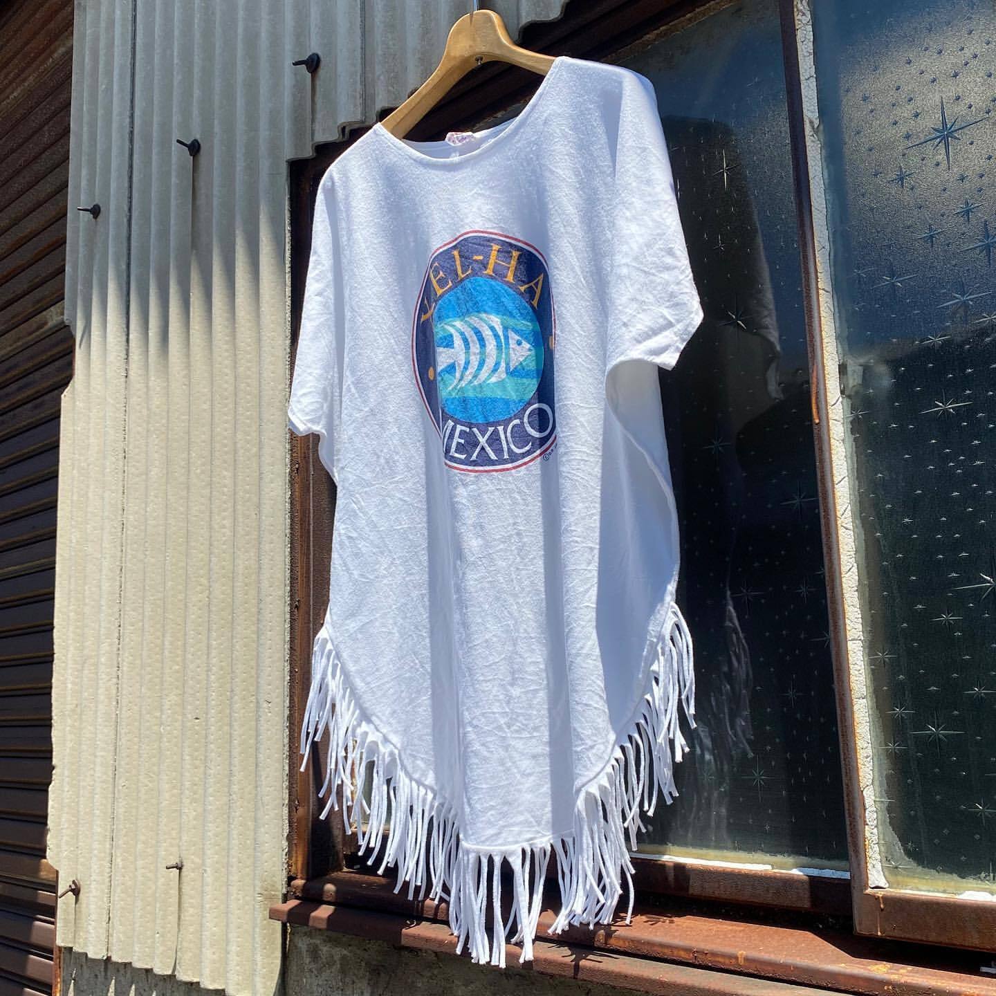Xel Ha Mexico 魚柄 フリンジ プリントtシャツ メンズ レディース 古着 Tシャツ Al Sa2106 Cave 古着屋 公式 古着通販サイト