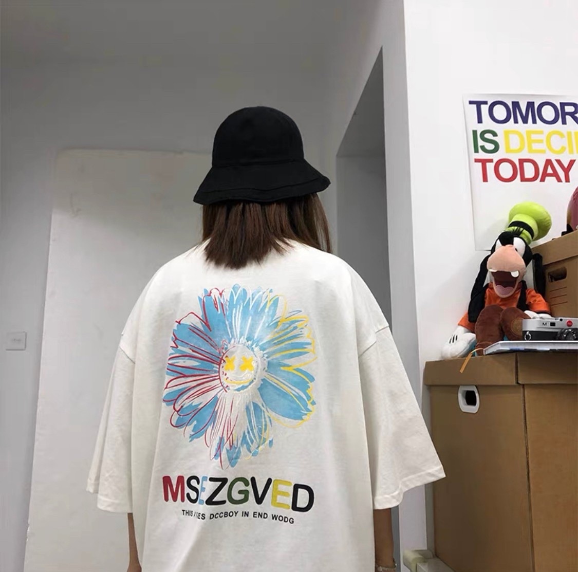 Select Flower Tee T Shirt Tシャツ オーバーサイズ ルーズシルエット デイジー Daisy 21ss 春夏コーデ 韓国 ファッション 海外ファッション メンズコーデ ストリート Ricordo