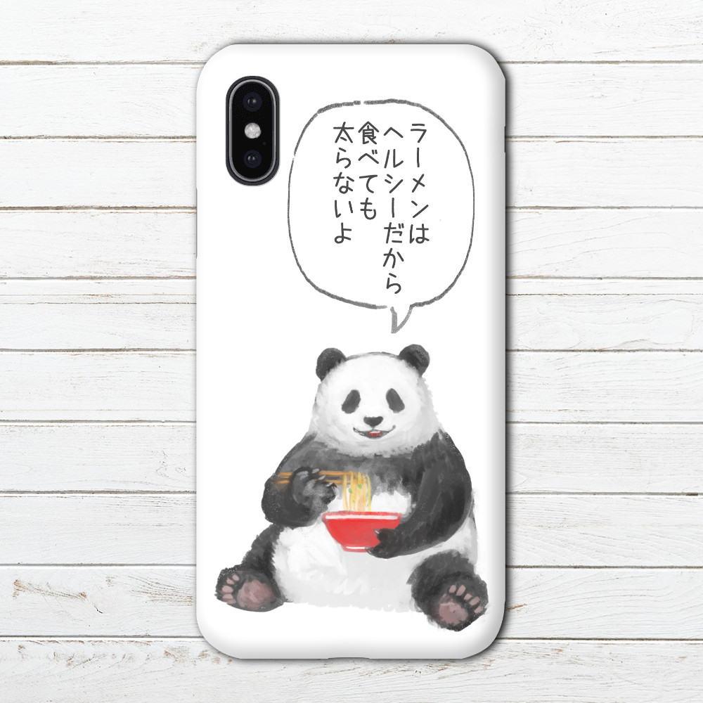 Iphoneケース スマホケース Arrows 動物 イラスト 可愛い かわいい ラーメン レディース Iphone5 6 6s 7 8 おもしろい Iphonex Aquos 人気 イラストレーター クリエイター 絵師 個性的 Android アンドロイド ケース タイトル ラーメンについて悪いこと言うパンダ 作