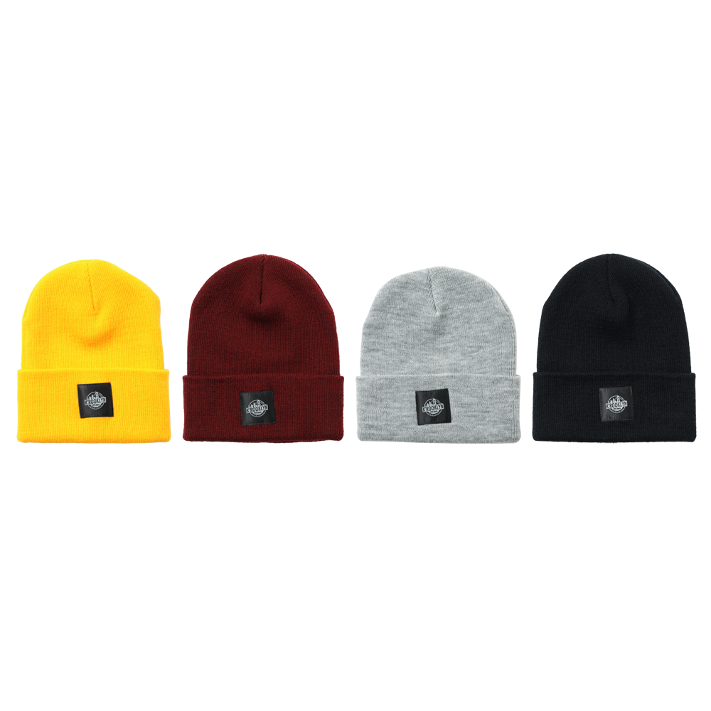 Bridge Logo Knit Cap Black Gray Wine Red Yellow K Rooklyn