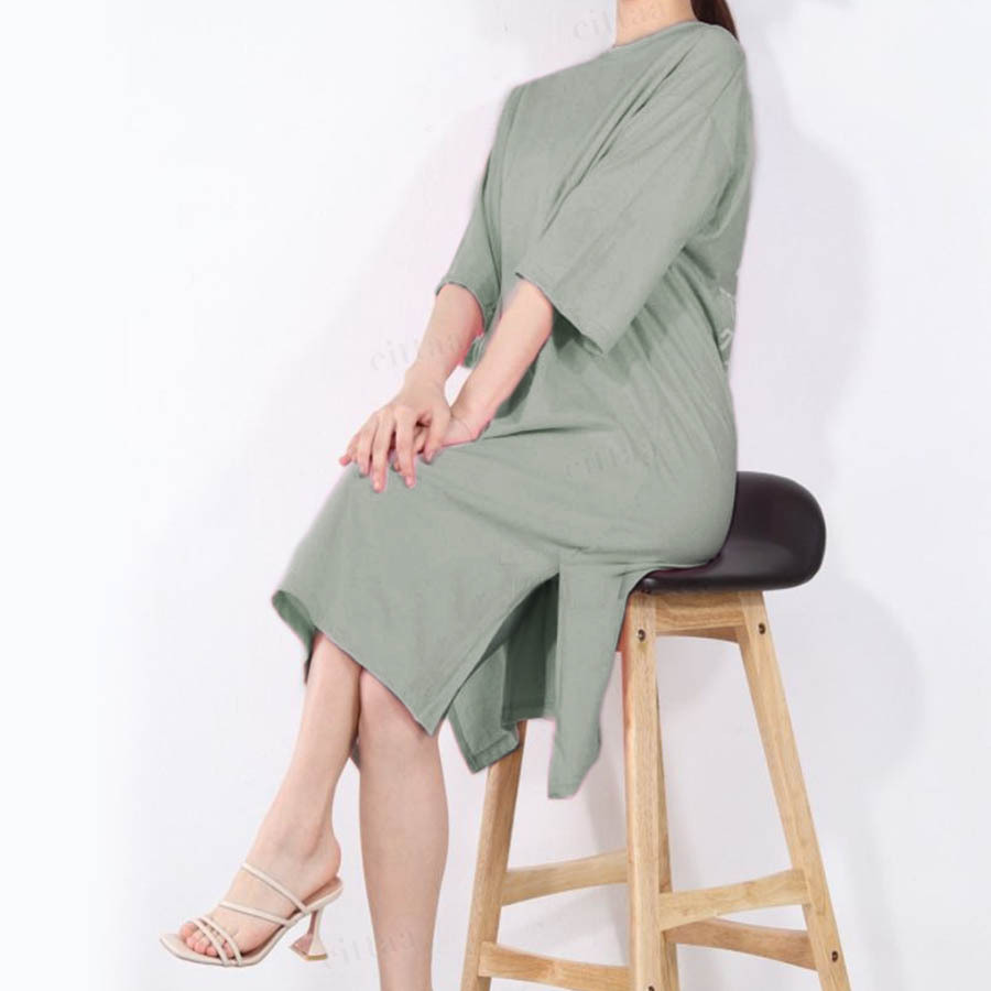 Y 1336 Neverロゴワンピース グリーン 0312 Cittaa チッタ 韓国レディースファッション通販