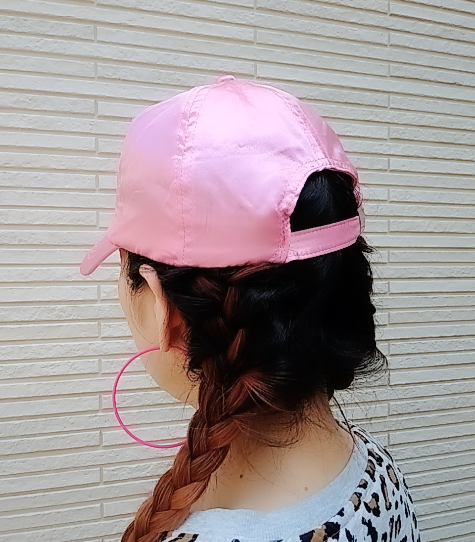 サテンキャップ ネオンピンク 帽子 ネオンカラー ベースボールキャップ フリーサイズ ダンス クラブ フェス イベント Neons