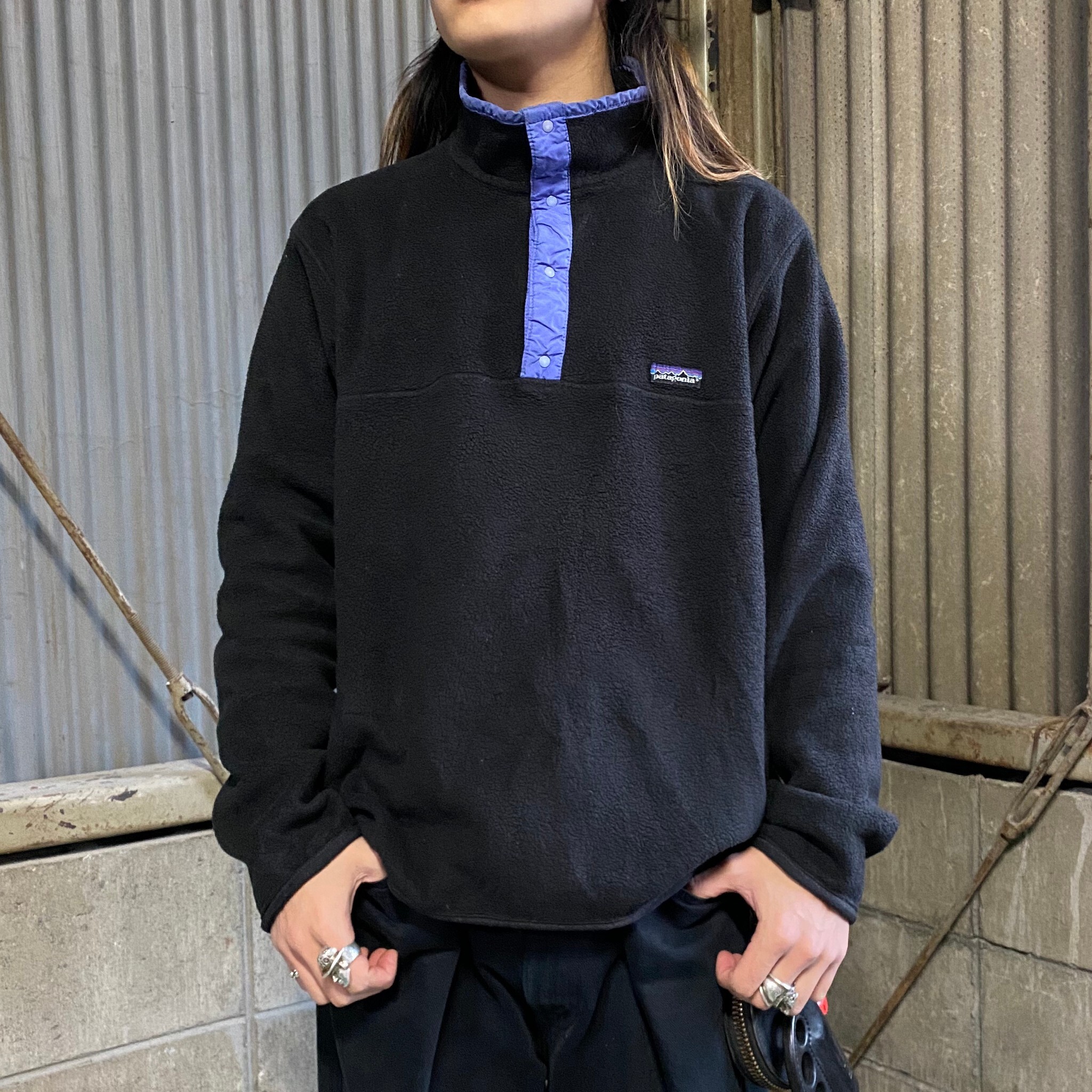 XL 新品 22AW パタゴニア シンチラ スナップT ブラック フリース 黒